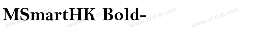 MSmartHK Bold字体转换